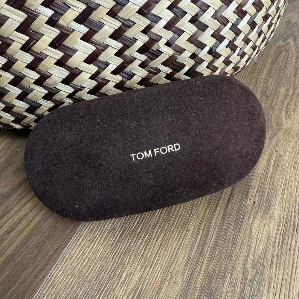 Tom Ford Sunglasses Sunnies Case Brown Suede Hard Shell CASE ONLY